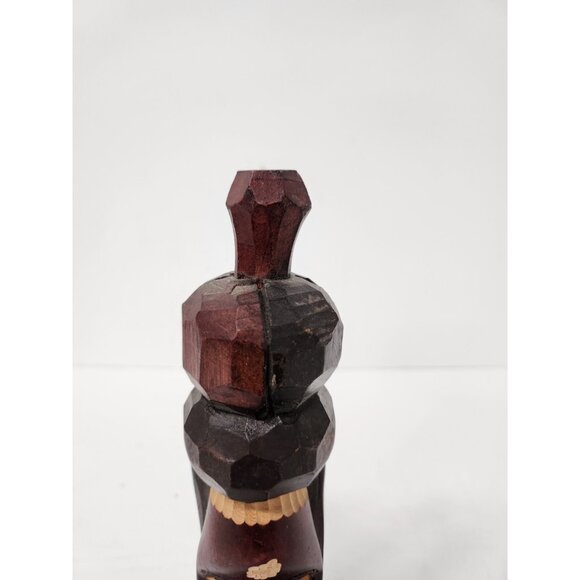 Vintage Hand Carved Solid Wood Tiki Head Statue Totem Pole Jamaican Folk Art - Picture 2 of 10